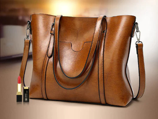 Large Capacity Leather Handbag